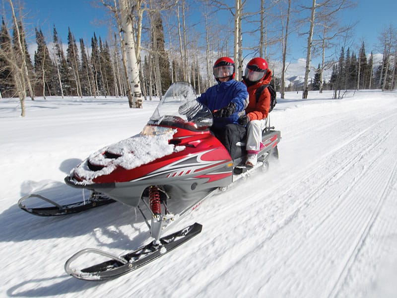 Snowmobiling near Breckenridge