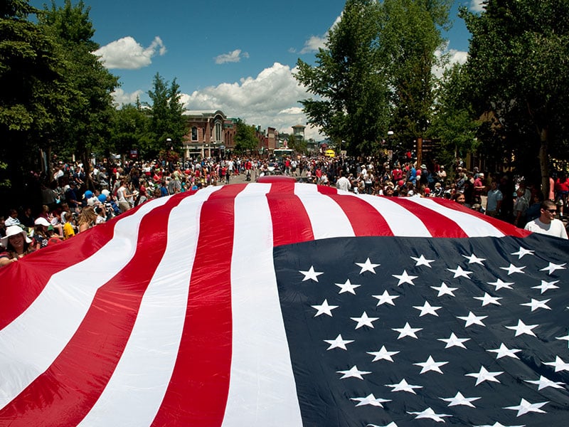 US Flag on the 4th of July