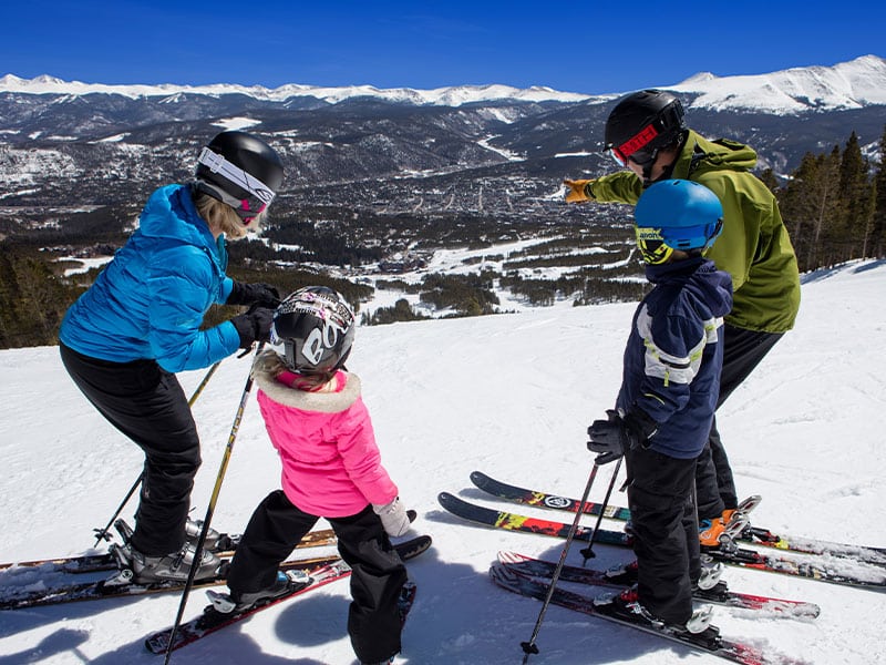 Family skiing in Breckenridge