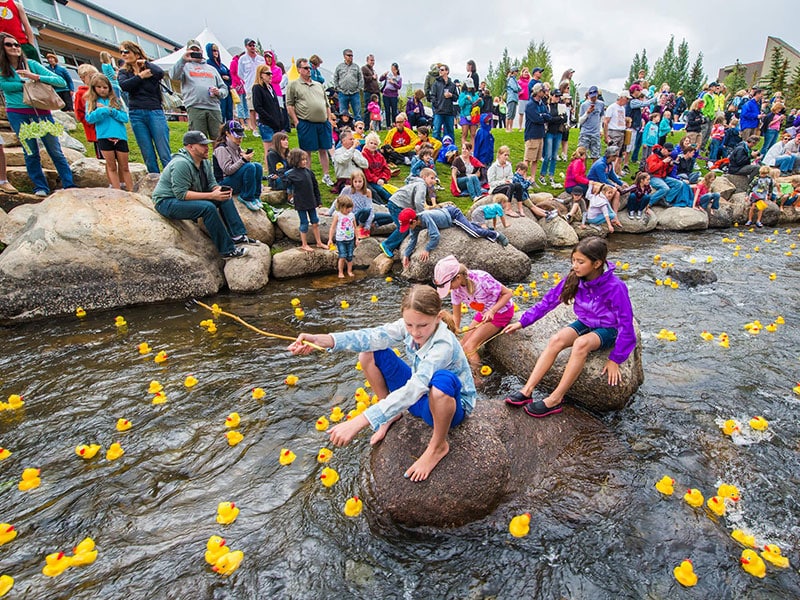 Blue River on Labor Day weekend with rubber ducks