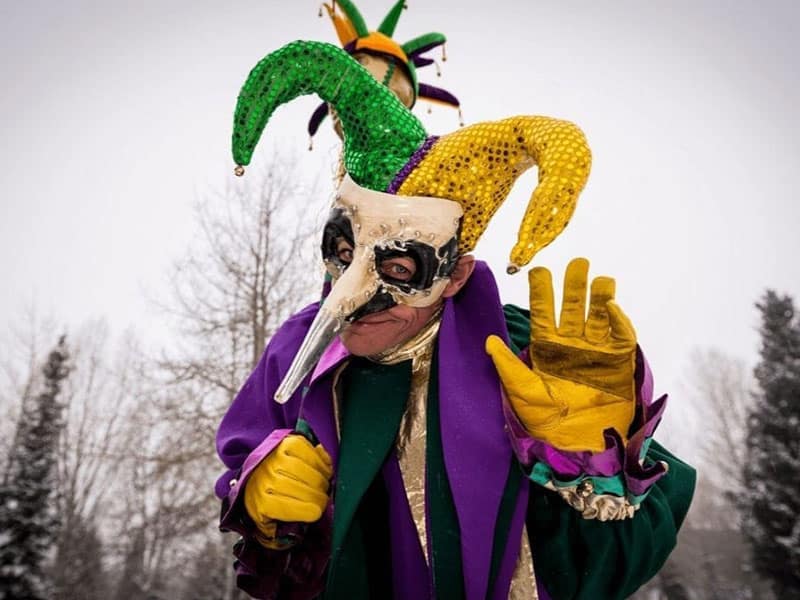 Mardi Gras celebration in Breckenridge