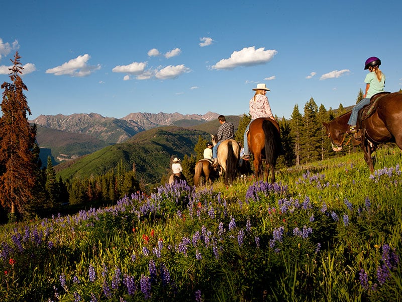 group horseback riding in Breckenridge